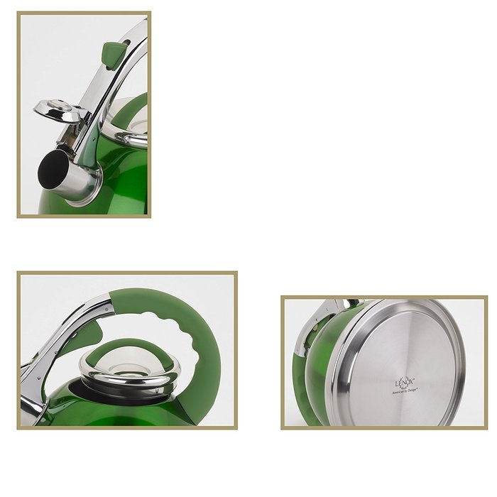 Lenox L-12185 SS Tea Kettle, 2.5-Quart, Gold N15