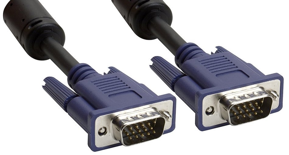 Amphenol AV-SVGAH15FMM-200 Premium SVGA HD15 D-Sub Monitor Cable with Ferrites, Male/Male, 200', Black