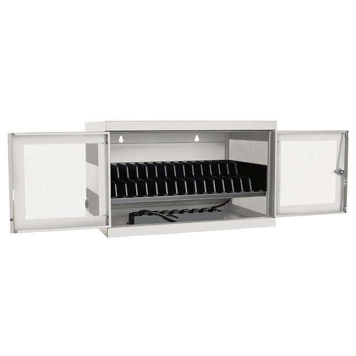 Tripp Lite 16-Port USB Charging Station Cabinet for Tablet, iPad & Android, Charge & Sync, Wall Mount (CS16USB) N26