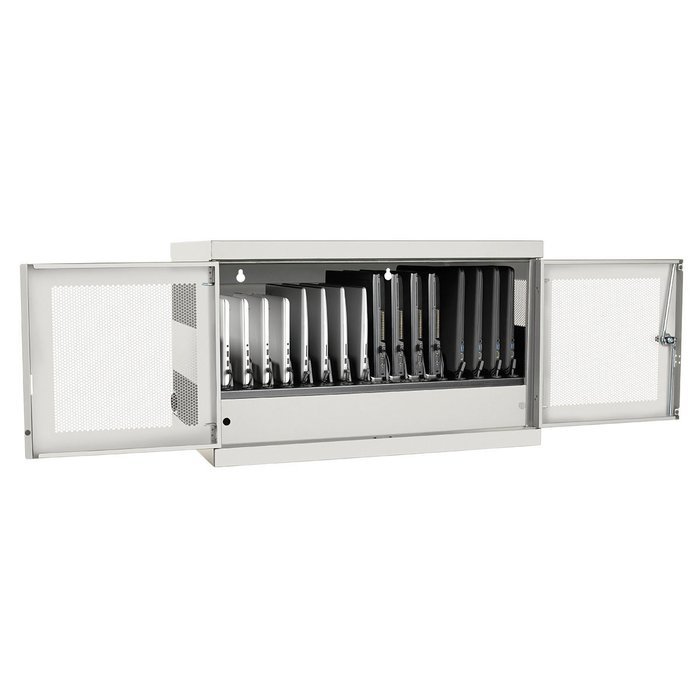 Tripp Lite 16-Port USB Charging Station Cabinet for Tablet, iPad & Android, Charge & Sync, Wall Mount (CS16USB) N27
