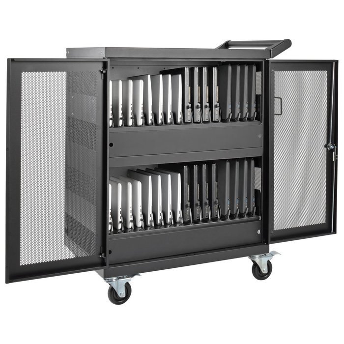 Tripp Lite 16-Port USB Charging Station Cabinet for Tablet, iPad & Android, Charge & Sync, Wall Mount (CS16USB) N33