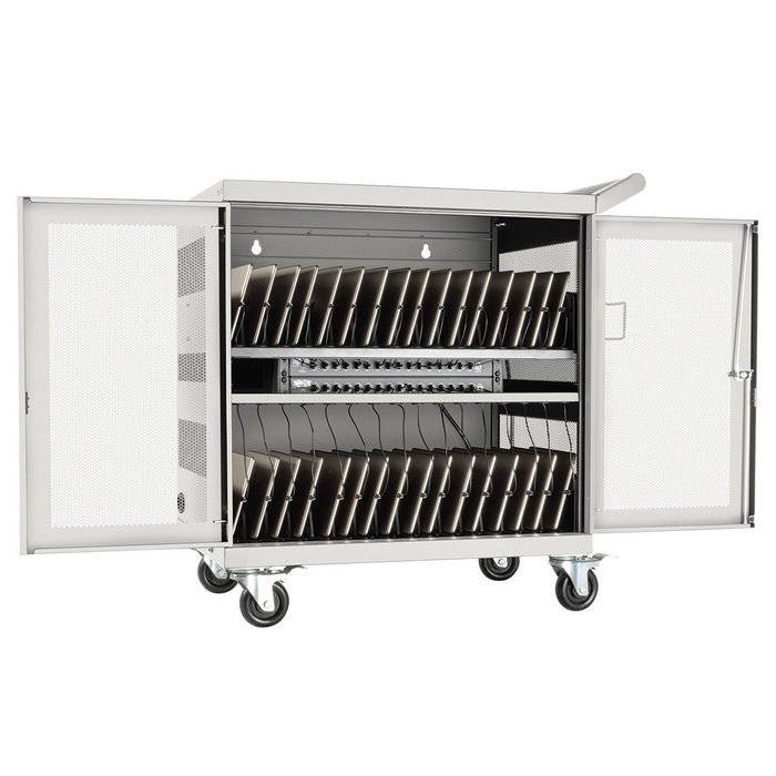Tripp Lite 16-Port USB Charging Station Cabinet for Tablet, iPad & Android, Charge & Sync, Wall Mount (CS16USB) N36
