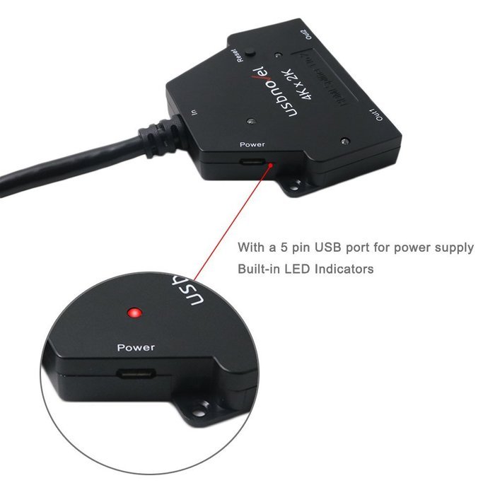 USBNOVEL Hdmi Splitter Cable 1 in 2 out Ultra HD 4Kx2K HDMI Male to 2 Port HDMI Out Female 3D Compatibility HDCP... N6