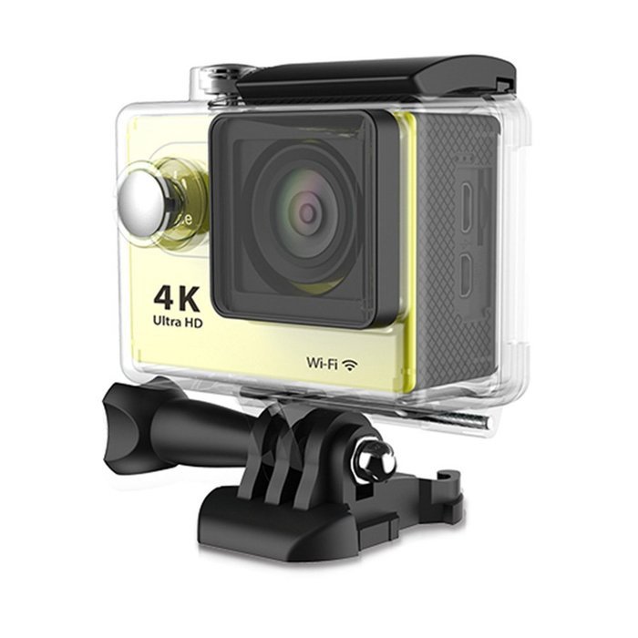 IWAWA Ultra HD Wifi Waterproof Action Camera 4K1080P 170 Degree Wide Angle Lens(Yellow)