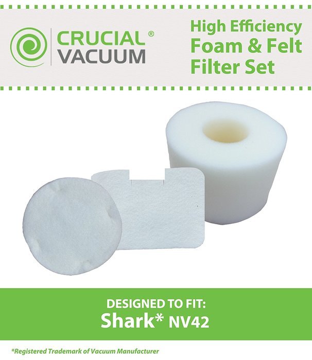 Shark NV42 Foam & Felt Filter Kit, Part # XFF36, Designed & Engineered by Crucial Vacuum