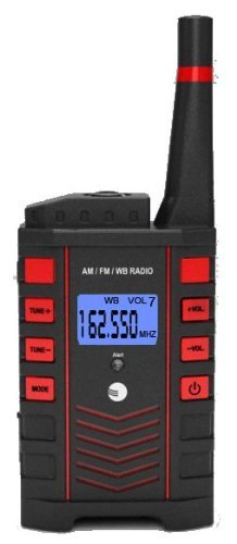 Ambient Weather WR-090 Emergency Pocket AM/FM/WB Weather Alert Radio with Digital Tuner and Flashlight