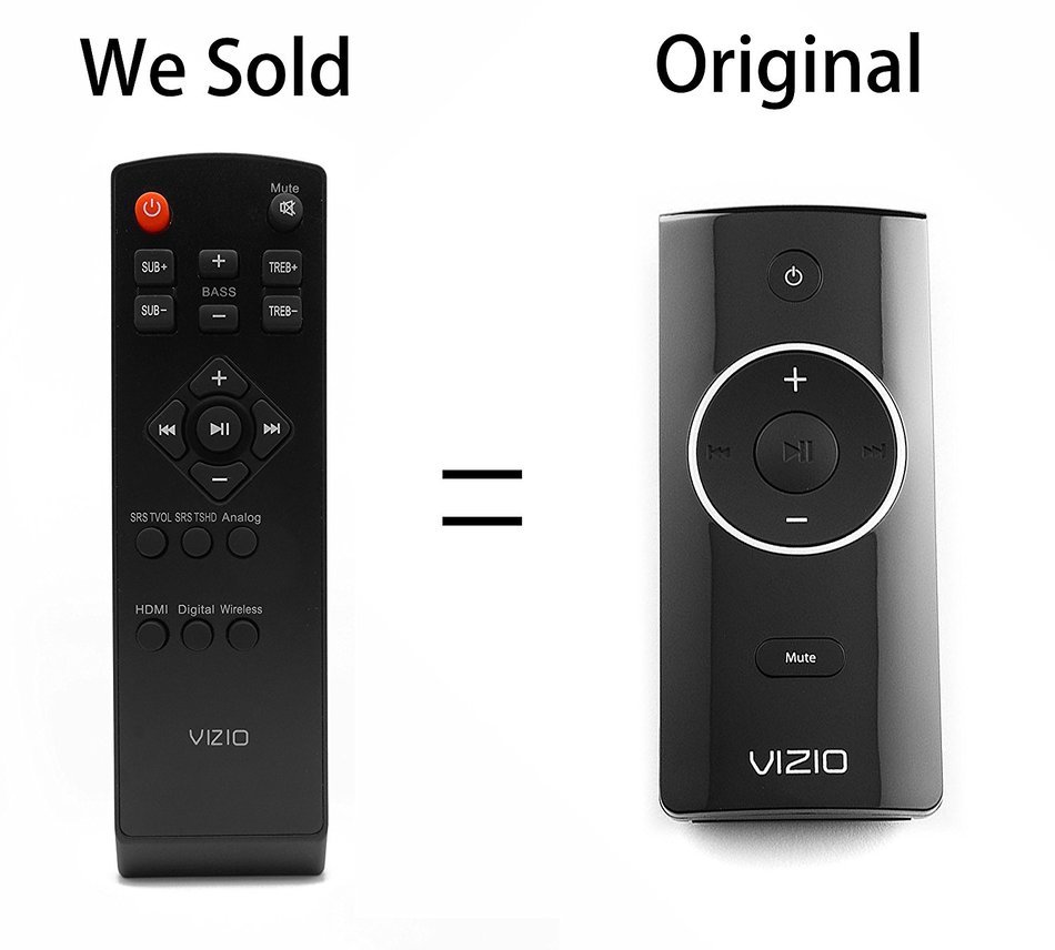 New Vizio Sound Bar Remote Control Replacement Compatible 99% of Vizio Sound Bar System. 1 Year Warranty N2