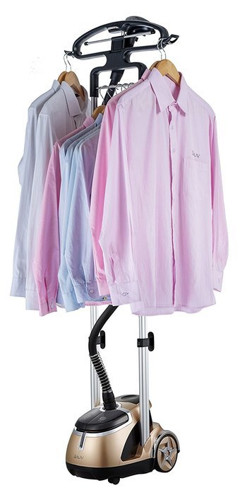 SALAV Limited Edition Professional Series Dual Bar Garment Steamer with Foot Pedals, GS49-DJ Gold N7