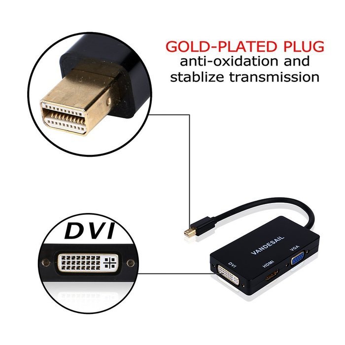 USB HDMI Adapter, VANDESAIL USB 3.0 to HDMI External Video Card Multi Monitor Adapter with Gold Plated for Windows... N36