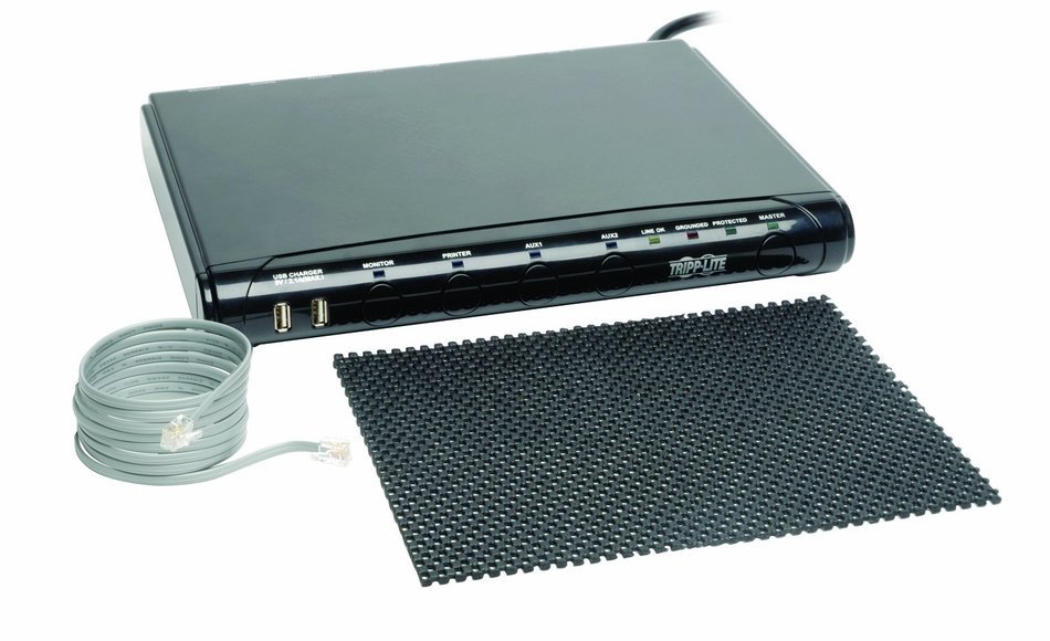 Tripp Lite Isobar 6 Outlet Under-Monitor Surge Protector, Dual USB Charging Ports, 8 ft. Cord, & $100K INSURANCE... N6