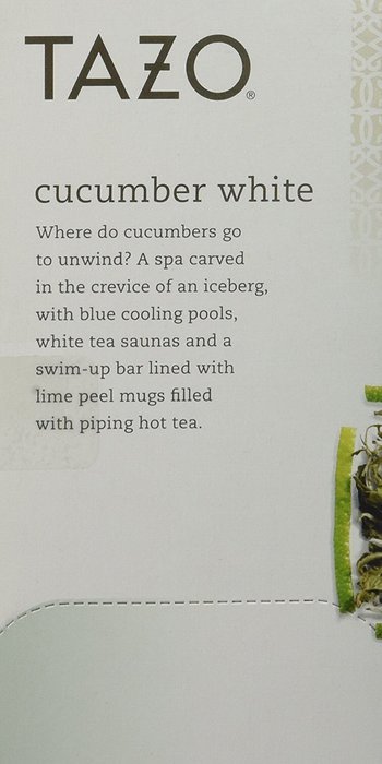 Tazo Cucumber White 20 Bags N6