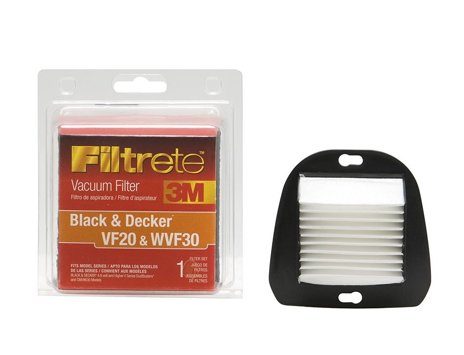 3M Filtrete Black & Decker VF20 & WVF30 Allergen Vacuum Filter, 1 Pack