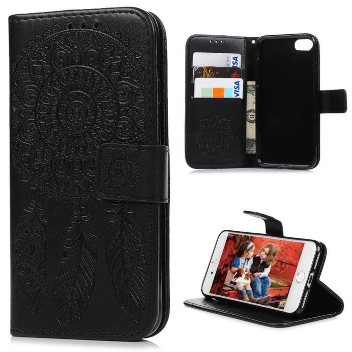 iPhone 7 Case (4.7 inch) - Wallet Folio Flip Embossed Campanula PU Leather Case with Stand Card Slots Slim Fit... N49