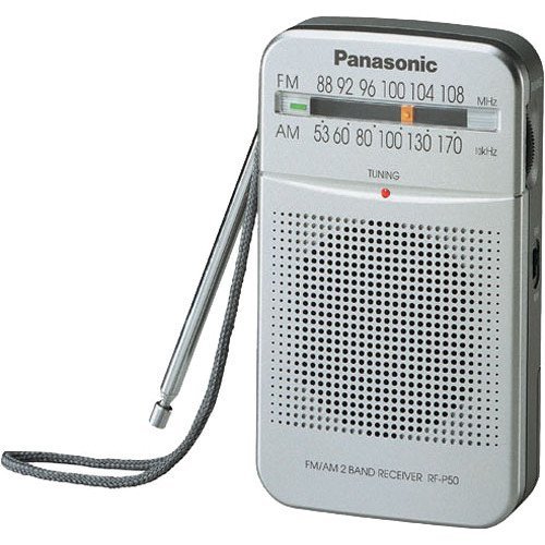 Panasonic All in One Compact Design Pocket Size Portable AM/FM Radio with Built-in Speaker, Earphone Jack, LED...