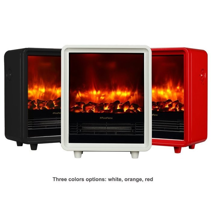 PuraFlame Octavia White 12 inch Portable electric Heater, Eco freindly, 1500W N12