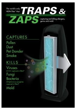 HUNTER LARGE TOTAL AIR SANITIZER ELECTRIC HEPA FILTER MODEL 30441 AIR ROOM PURIFIER N2