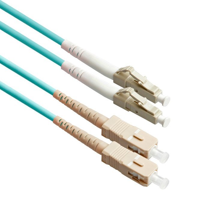 1m (3.28ft) LC-SC 10Gb 50/125 OM3 Duplex Multimode PVC Fiber Optic Cable N3
