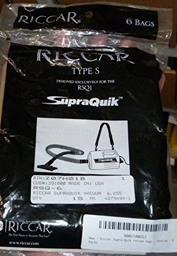 Riccar Super Quick Ultrafiltration Vacuum Bags 6 Pack RSQ-6 N2