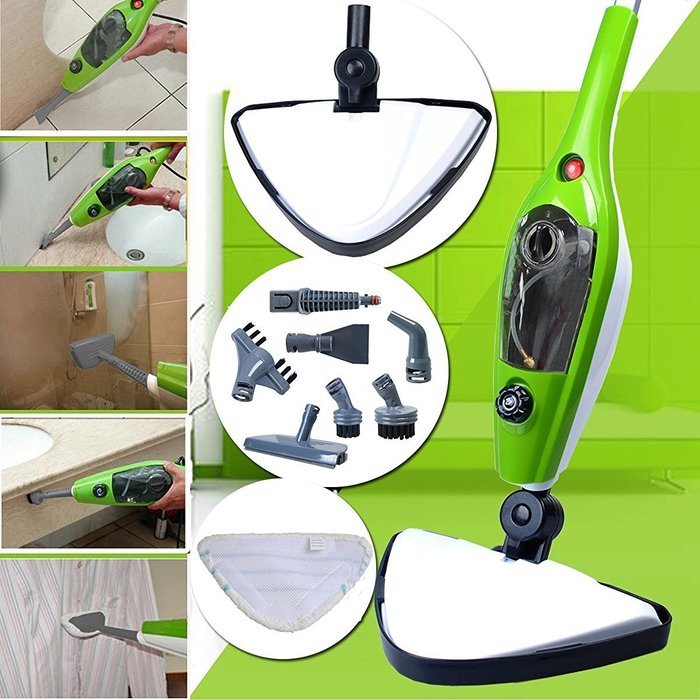 CUH 1500w 10 in 1 Multifunction Steam Mop Floor Steam Cleaner with 3 Replacement Pads N14