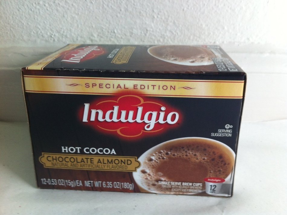 Indulgio Chocolate Almond Cocoa Single Serve for Keurig K-Cup Brewers, 12 Count