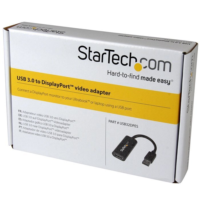 StarTech.com Slim USB 3.0 to DisplayPort Adapter - External Video Card for Multi-monitor DP - 2560x1600 and 1080p N5
