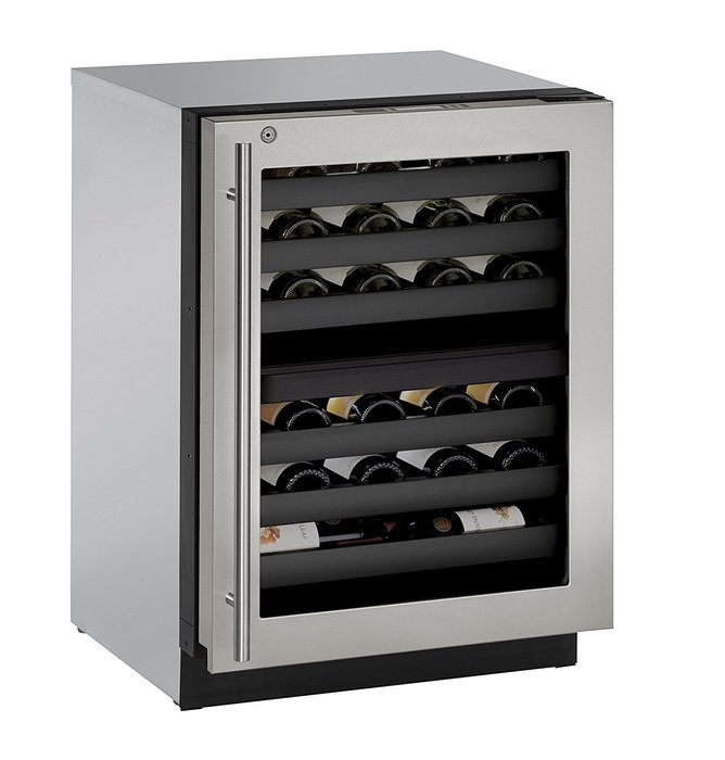 U-Line U3024ZWCS13A Built-in Wine Storage, 24", Stainless Steel