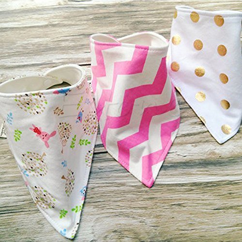 3Pcs Baby Boy Girls Saliva Towel Bandana Bibs Dribble Triangle Kids ...