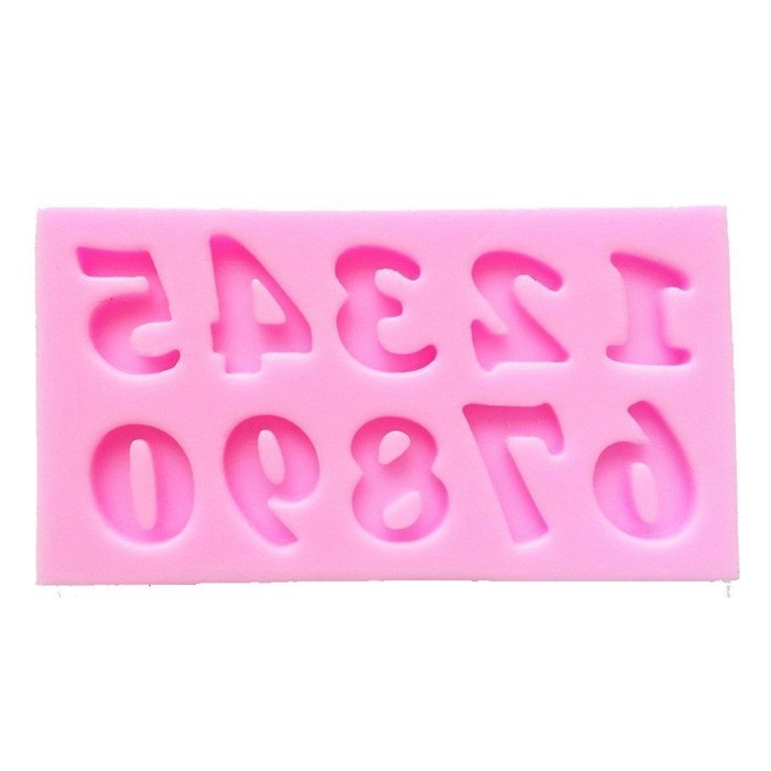 Wocuz W0112 Large Numbers Silicone Mold Chocolate Fondant Mold Cake Decoration N6