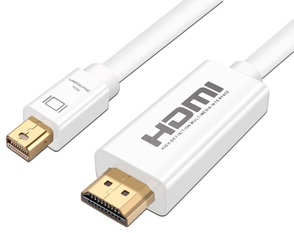 A-tech 25ft Mini Displayport (Mini Dp) to Hdmi Male Adapter Cable for Apple Macbook, Macbook Pro, Macbook Air... N12