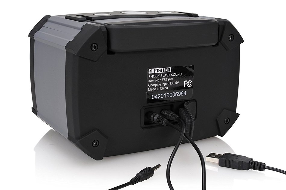 Fisher Waterproof Wireless Stereo Boombox, Bluetooth Enabled, Built-In Microphone, Shockproof and Dustproof Ultra-Portable... N14
