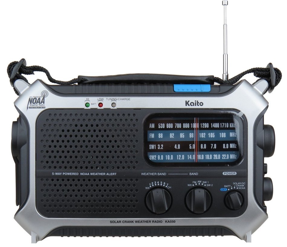 Kaito KA550 Portable Solar / Hand Crank AM/FM, Shortwave & NOAA Weather Emergency Radio with Automatic Weather... N5