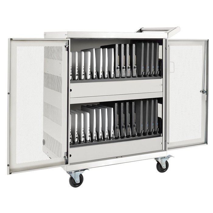 Tripp Lite 16-Port USB Charging Station Cabinet for Tablet, iPad & Android, Charge & Sync, Wall Mount (CS16USB) N40