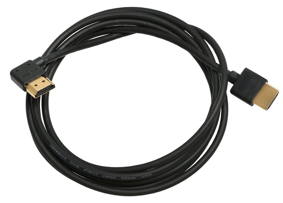 Ysimda Ultra Slim Flexible Series One Port Saver 90 Degree Right- Angle A to A HDMI 2.0 High-speed Cable, 3ft,... N5