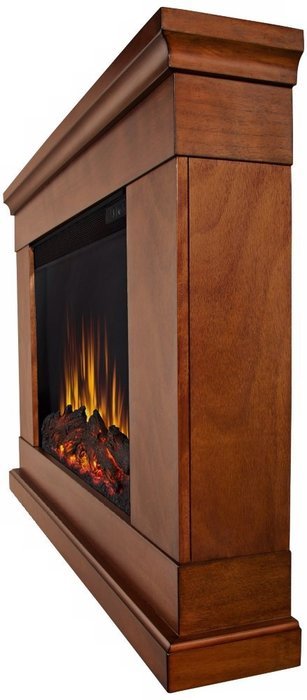 Real Flame Jackson Slim Line Wall Hung Electric Fireplace - Pecan N2