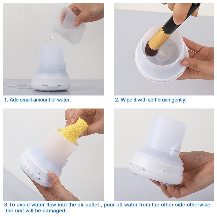 Noza Tec 100ML Essential Oil Diffuser Portable Ultrasonic Aroma Humidifier with 7 Color Changing LED Lamps, Mist... N5