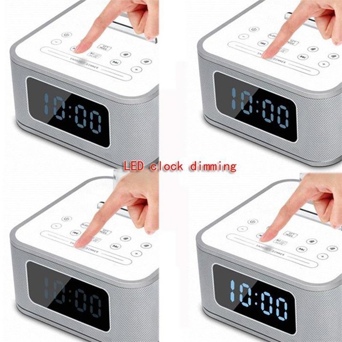 IRISTIME Homtime S1-bt bluetooth speaker bedside alarm clock mobile phone usb charge base hands free bluetooth... N2