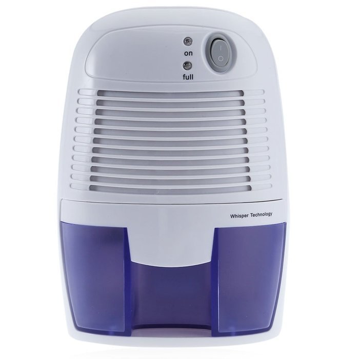 Rubility Portable Mini Semiconductor Household Smart Dehumidifier 250ml/24H White (White and purple) N6