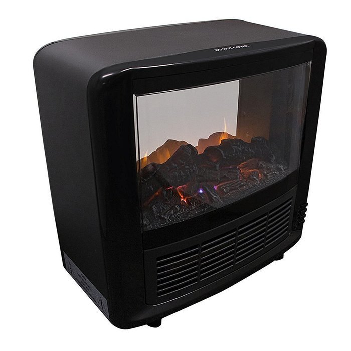 Ainfox 1500w Mini Size Free Standing Houseuse Portable Fireplace Heating Firebox Home Black N6