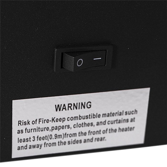 Ainfox 1500w Mini Size Free Standing Houseuse Portable Fireplace Heating Firebox Home Black N7