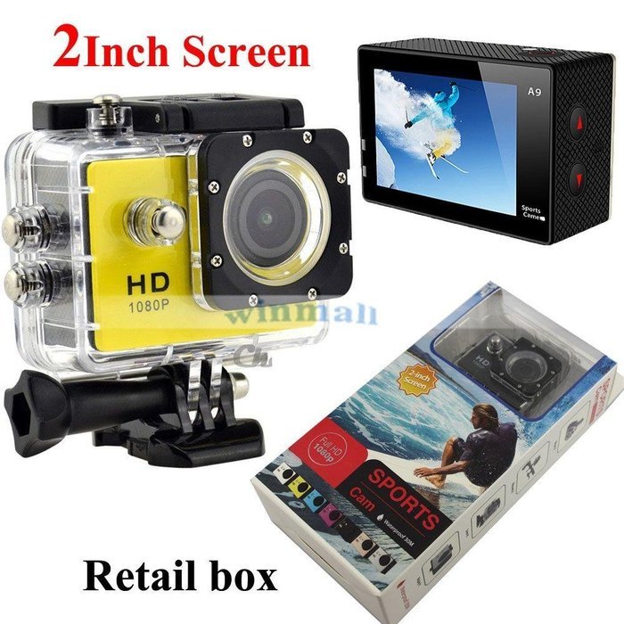 Pro 1080P HD 12MP Ultra HD Waterproof Action Camcorder Sports DV Camera Wide Angle 30m underwater proof (DIRECT... N2