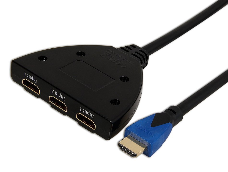 A-technology Sl3103 3&times;1port Hdmi Pigtail Switch3&times;1 with 0.6 Ft Hdmi Cable Can Make You Connect Dvd/xbox360/stb... N10