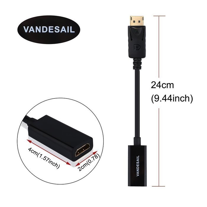 USB HDMI Adapter, VANDESAIL USB 3.0 to HDMI External Video Card Multi Monitor Adapter with Gold Plated for Windows... N50