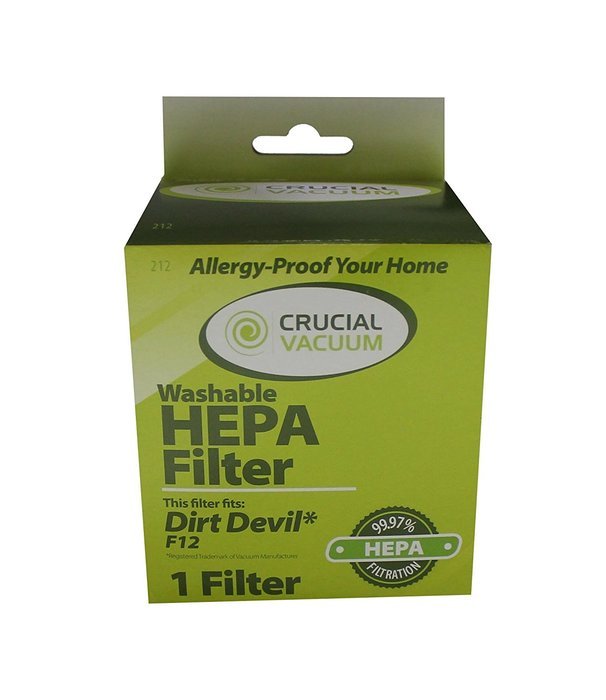 2 Dirt Devil F12 Washable HEPA Filters, Replaces Part 3-KD1680-000 F12 Vision Canister Filter, Designed & Engineered... N3