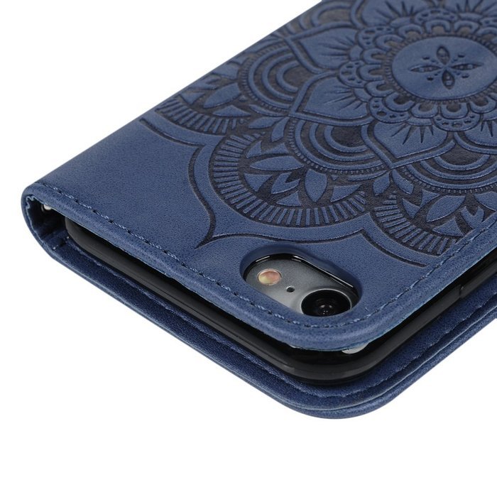 iPhone 7 Case (4.7 inch) - Wallet Folio Flip Embossed Campanula PU Leather Case with Stand Card Slots Slim Fit... N56