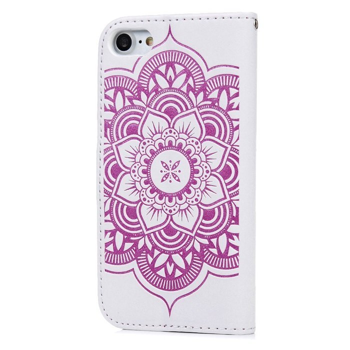iPhone 7 Case (4.7 inch) - Wallet Folio Flip Embossed Campanula PU Leather Case with Stand Card Slots Slim Fit... N58