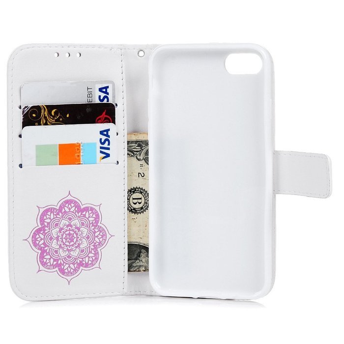 iPhone 7 Case (4.7 inch) - Wallet Folio Flip Embossed Campanula PU Leather Case with Stand Card Slots Slim Fit... N59