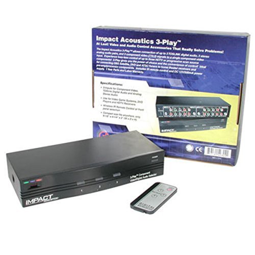 C2G / Cables to Go 40324 3-Play Component Video and TOSLINK Digital Audio High Performance Selector Switch (Black) N6