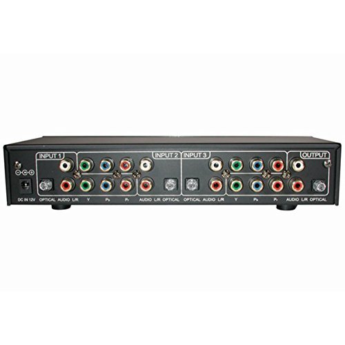 C2G / Cables to Go 40324 3-Play Component Video and TOSLINK Digital Audio High Performance Selector Switch (Black) N7