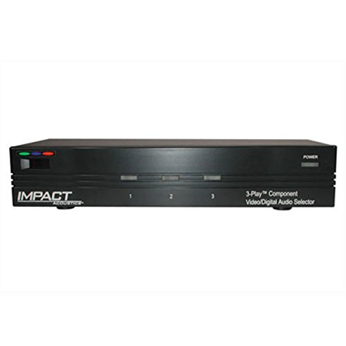 C2G / Cables to Go 40324 3-Play Component Video and TOSLINK Digital Audio High Performance Selector Switch (Black) N9