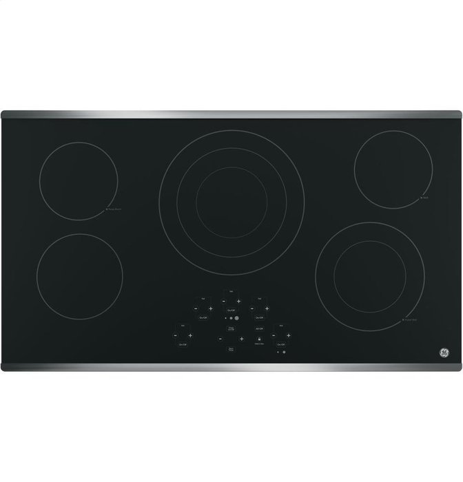 GE JP5036SJSS 36" Black Electric Smoothtop Cooktop (Stainless Trim)